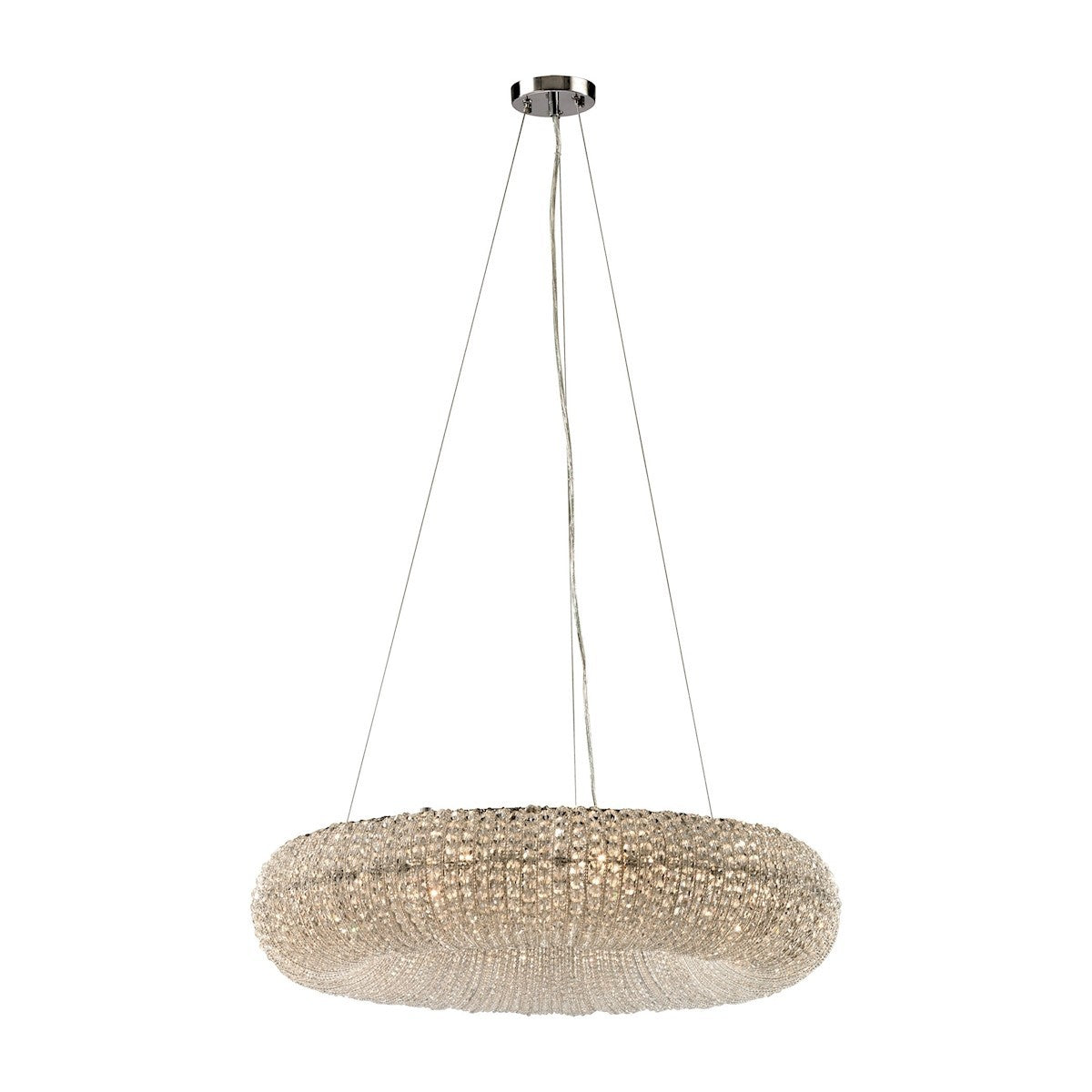 ELK Home - 45292/10 - Ten Light Chandelier - Crystal Ring - Polished Chrome