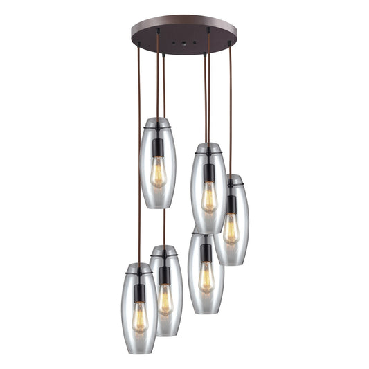ELK Home - 60044-6R - Six Light Pendant - Menlow Park - Oil Rubbed Bronze