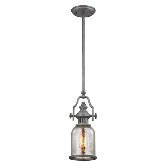 ELK Home - 66534-1 - One Light Mini Pendant - Chadwick - Weathered Zinc