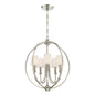 Crystorama - 2247-PN - Five Light Chandelier - Sylvan - Polished Nickel