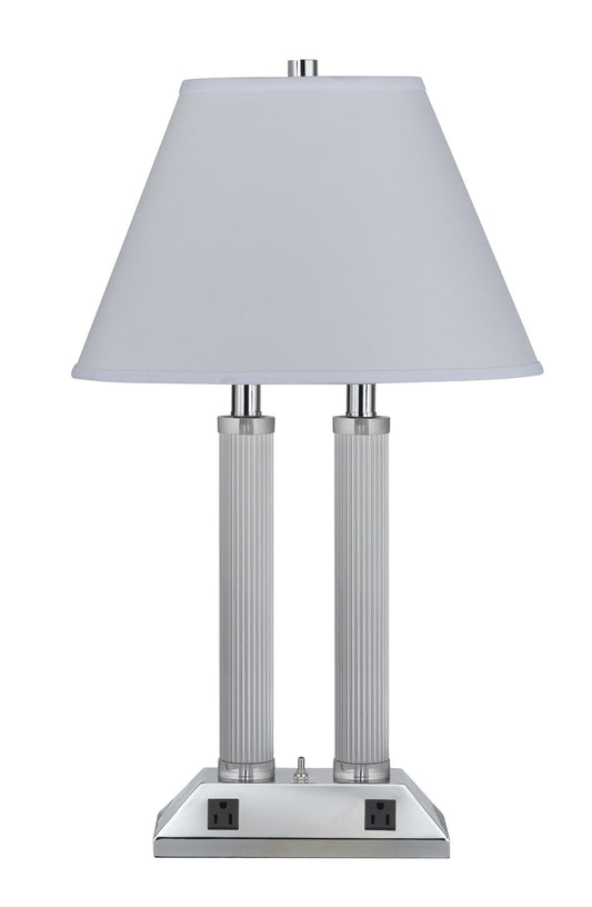 Cal Lighting - LA-8003DK-1CH - Two Light Table Lamp - Hotel - Chrome