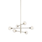 DVI Lighting - DVP20802SN/CH-CL - Six Light Linear Pendant - Ocean Drive - Satin Nickel And Chrome With Clear Glass