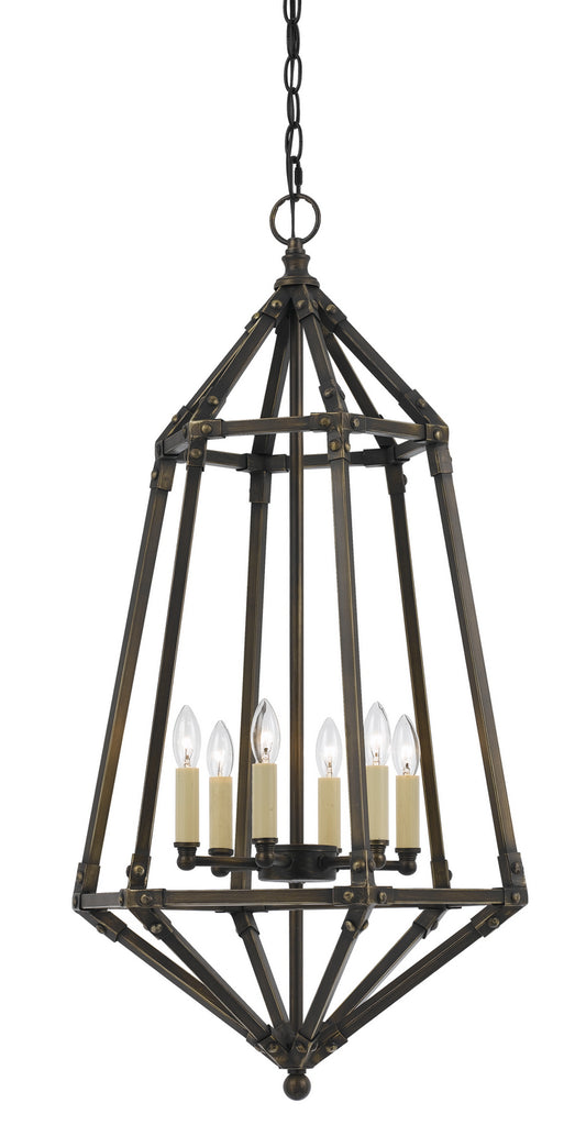 Cal Lighting - FX-3594-6 - Six Light Pendant - DENMARK - Dark Bronze