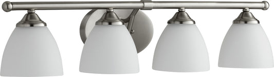 Quorum - 5150-4-65 - Four Light Vanity - Brooks - Satin Nickel w/ Satin Opal