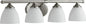 Quorum - 5150-4-65 - Four Light Vanity - Brooks - Satin Nickel w/ Satin Opal