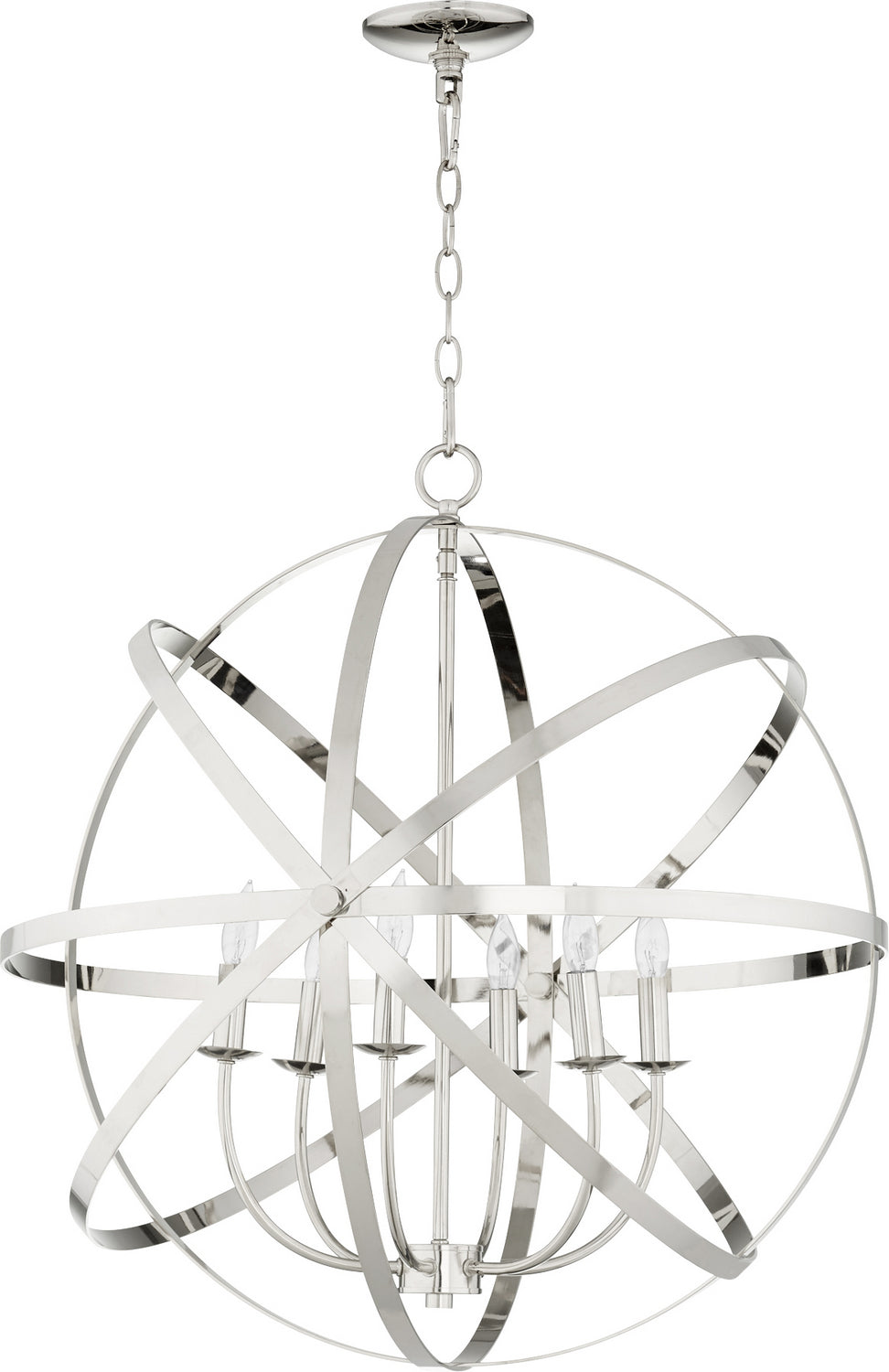 Quorum - 6009-6-62 - Six Light Chandelier - Celeste - Polished Nickel