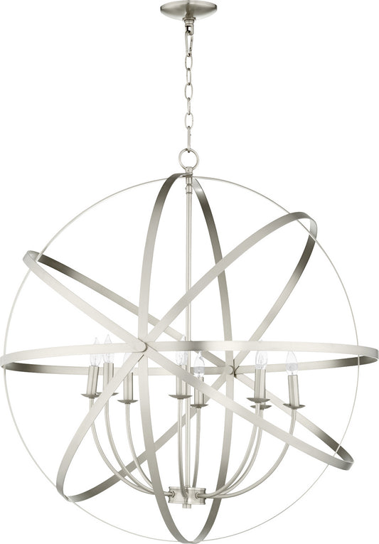 Quorum - 6009-8-65 - Eight Light Chandelier - Celeste - Satin Nickel