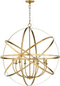 Quorum - 6009-8-80 - Eight Light Chandelier - Celeste - Aged Brass