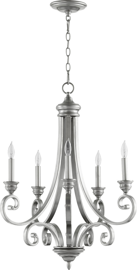 Quorum - 6054-5-64 - Five Light Chandelier - Bryant - Classic Nickel