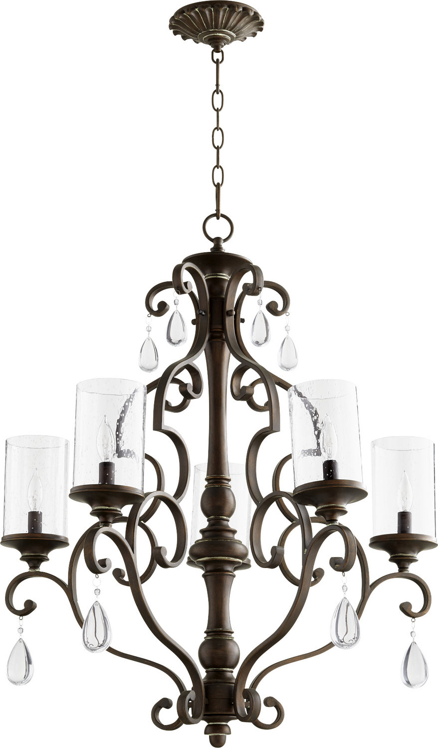 Quorum - 6073-5-39 - Five Light Chandelier - San Miguel - Vintage Copper