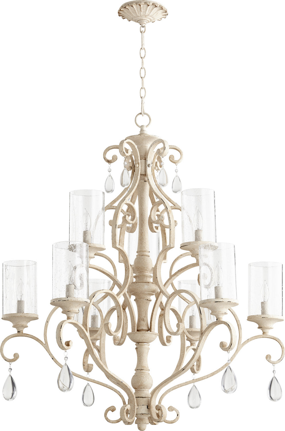 Quorum - 6073-9-70 - Nine Light Chandelier - San Miguel - Persian White