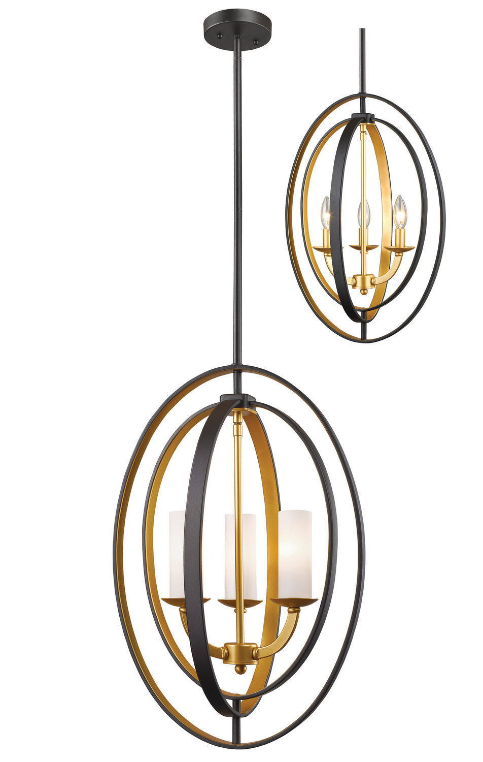 Z-Lite - 6004-3S-BZGD - Three Light Chandelier - Ashling - Bronze Gold