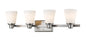 Z-Lite - 7001-4V-BN - Four Light Vanity - Kayla - Brushed Nickel