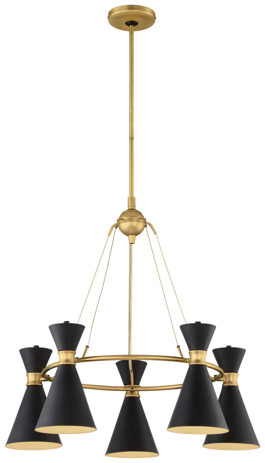 George Kovacs - P1825-248 - Five Light Chandelier - Conic - Honey Gold