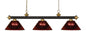 Z-Lite - 200-3BRZ+SG-ARBG - Three Light Billiard - Riviera - Bronze / Satin Gold