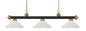 Z-Lite - 200-3BRZ+SG-AWL14 - Three Light Billiard - Riviera - Bronze / Satin Gold