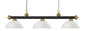 Z-Lite - 200-3BRZ+SG-DMO14 - Three Light Billiard - Riviera - Bronze / Satin Gold