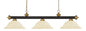 Z-Lite - 200-3BRZ+SG-GM16 - Three Light Billiard - Riviera - Bronze / Satin Gold