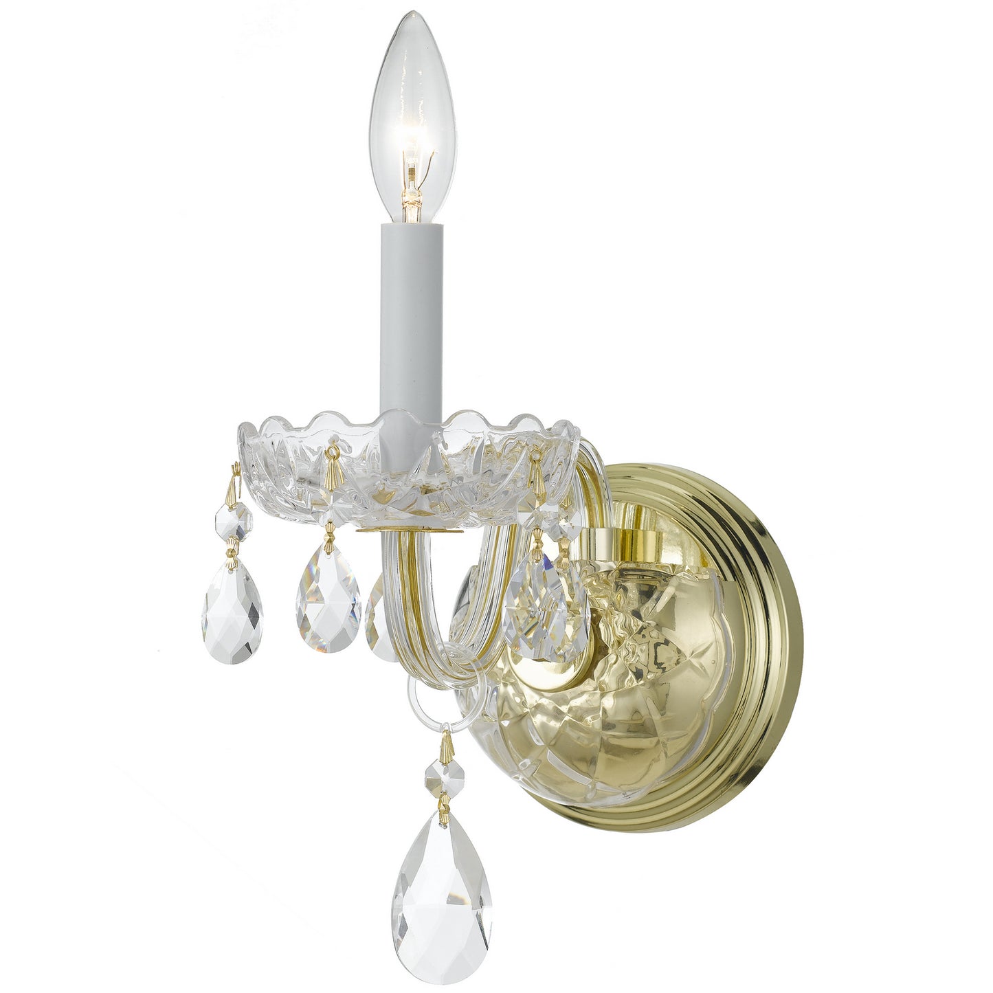 Crystorama - 1031-PB-CL-S - One Light Wall Sconce - Traditional Crystal - Polished Brass