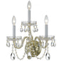 Crystorama - 1033-PB-CL-MWP - Three Light Wall Sconce - Traditional Crystal - Polished Brass