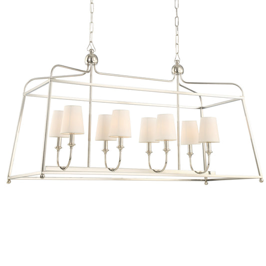 Crystorama - 2249-PN - Eight Light Chandelier - Sylvan - Polished Nickel