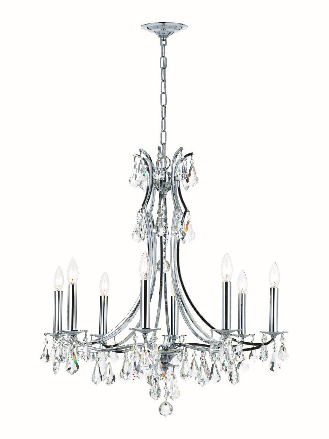 Crystorama - 5938-CH-CL-S - Eight Light Chandelier - Cedar - Polished Chrome