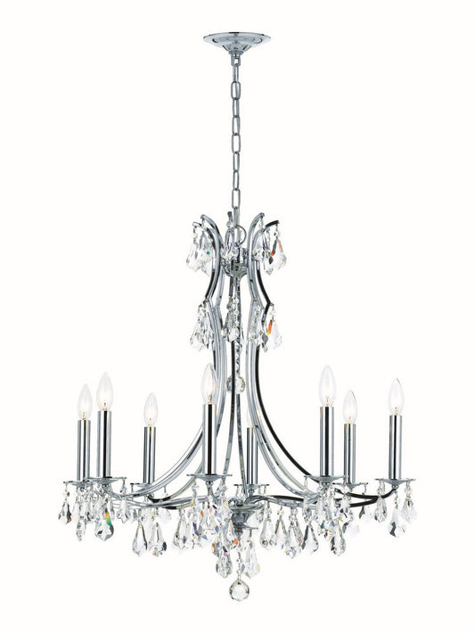 Crystorama - 5938-CH-CL-S - Eight Light Chandelier - Cedar - Polished Chrome