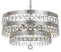 Crystorama - 6106-SA - Five Light Chandelier - Perla - Antique Silver