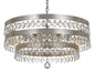 Crystorama - 6108-SA - Six Light Chandelier - Perla - Antique Silver