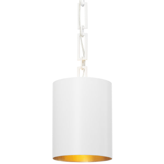 Crystorama - 8680-MT-GA - One Light Mini Chandelier - Alston - Matte White / Antique Gold