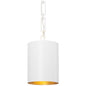 Crystorama - 8680-MT-GA - One Light Mini Chandelier - Alston - Matte White + Antique Gold