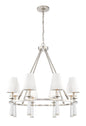 Crystorama - 8867-PN - Eight Light Chandelier - Baxter - Polished Nickel