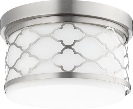 Quorum - 343-12-65 - Two Light Ceiling Mount - Trellis Ceiling Mounts - Satin Nickel