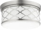 Quorum - 343-14-65 - Three Light Ceiling Mount - Trellis Ceiling Mounts - Satin Nickel