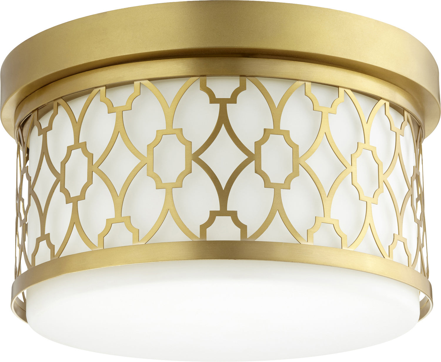 Quorum - 344-12-80 - Two Light Ceiling Mount - 344 Geometric Ceiling Mounts - Aged Brass