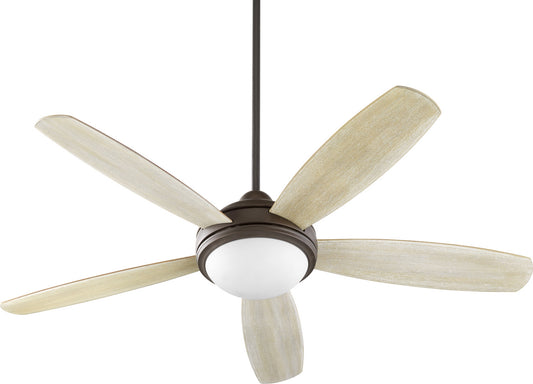 Quorum - 36525-9186 - 52"Ceiling Fan - Colton - Oiled Bronze w/ Satin Opal