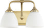 Quorum - 5059-2-80 - Two Light Vanity - Enclave - Aged Brass