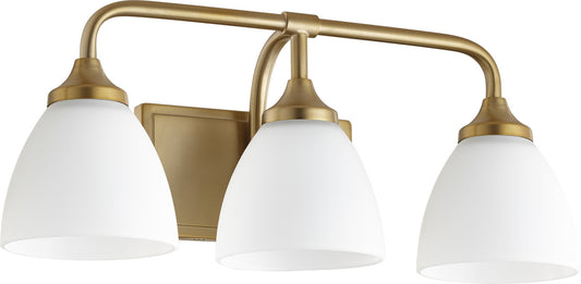 Quorum - 5059-3-80 - Three Light Vanity - Enclave - Aged Brass