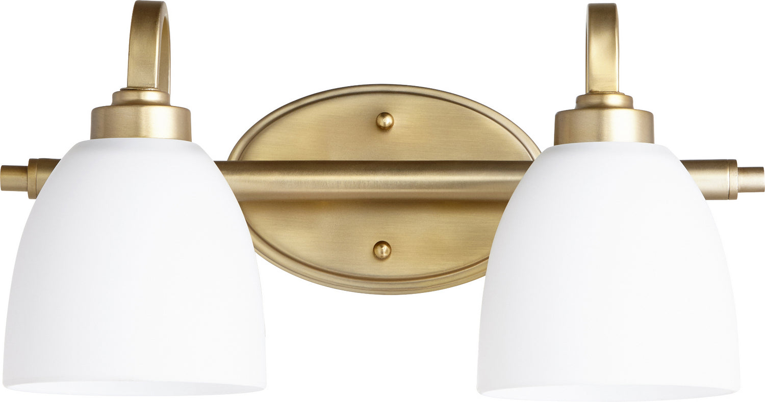 Quorum - 5060-2-180 - Two Light Vanity - Reyes - Aged Brass