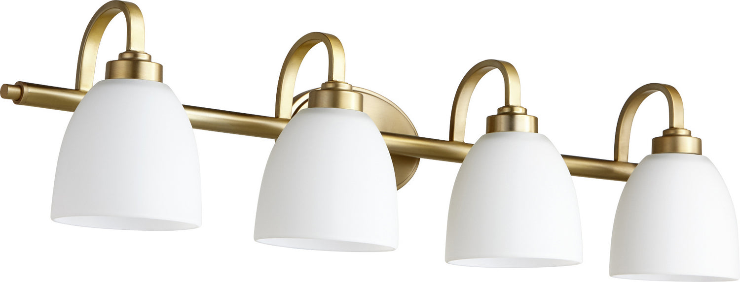 Quorum - 5060-4-180 - Four Light Vanity - Reyes - Aged Brass