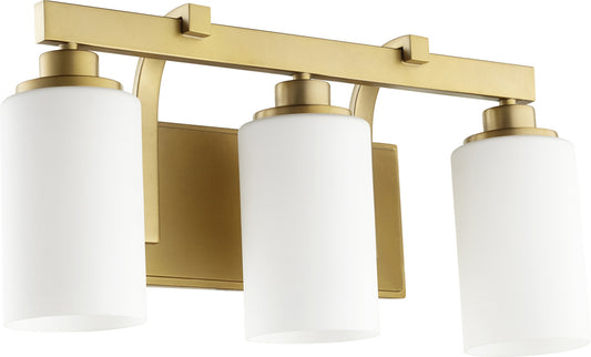 Quorum - 5207-3-80 - Three Light Vanity - Lancaster - Aged Brass