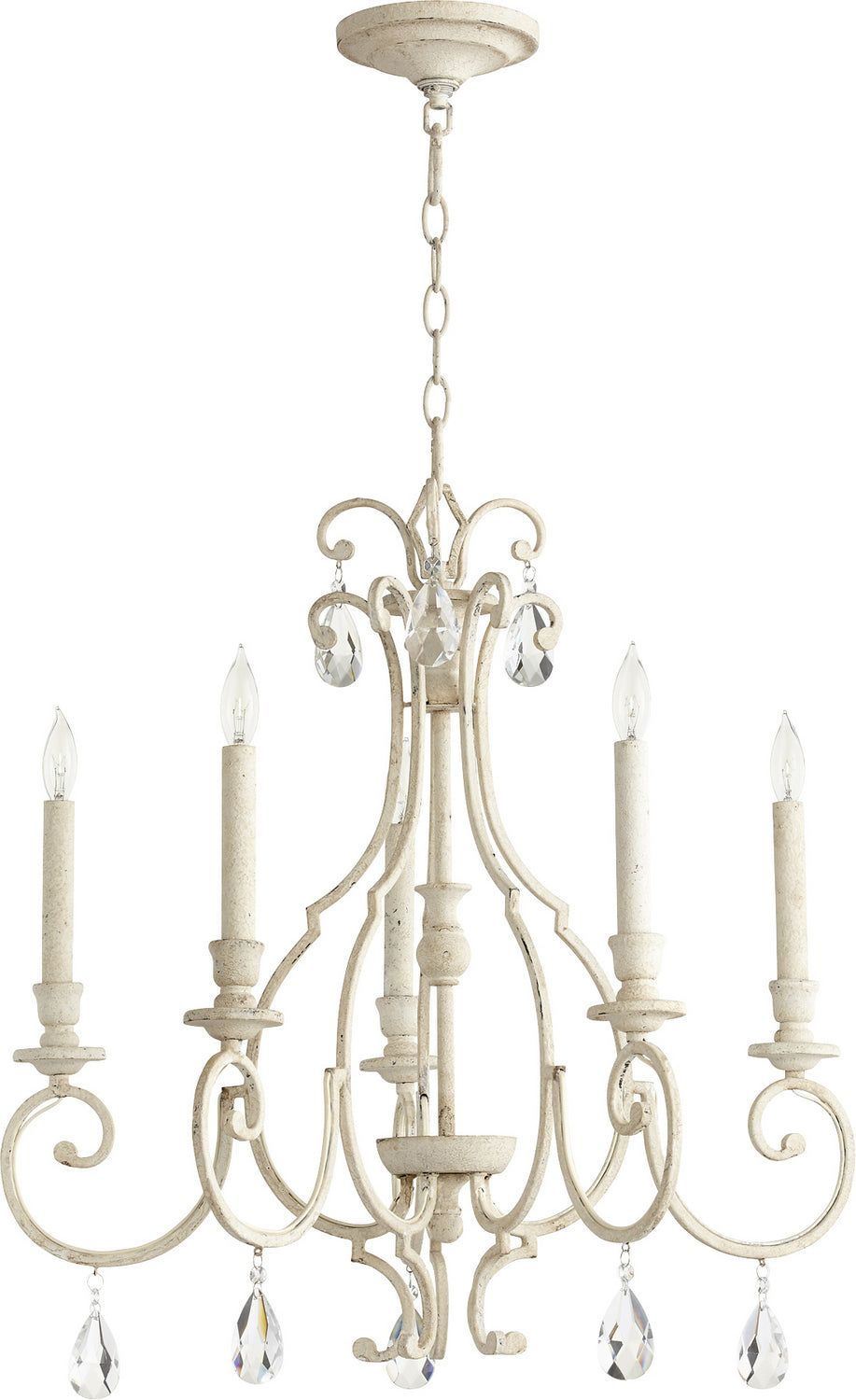 Quorum - 6014-5-70 - Five Light Chandelier - Ansley - Persian White