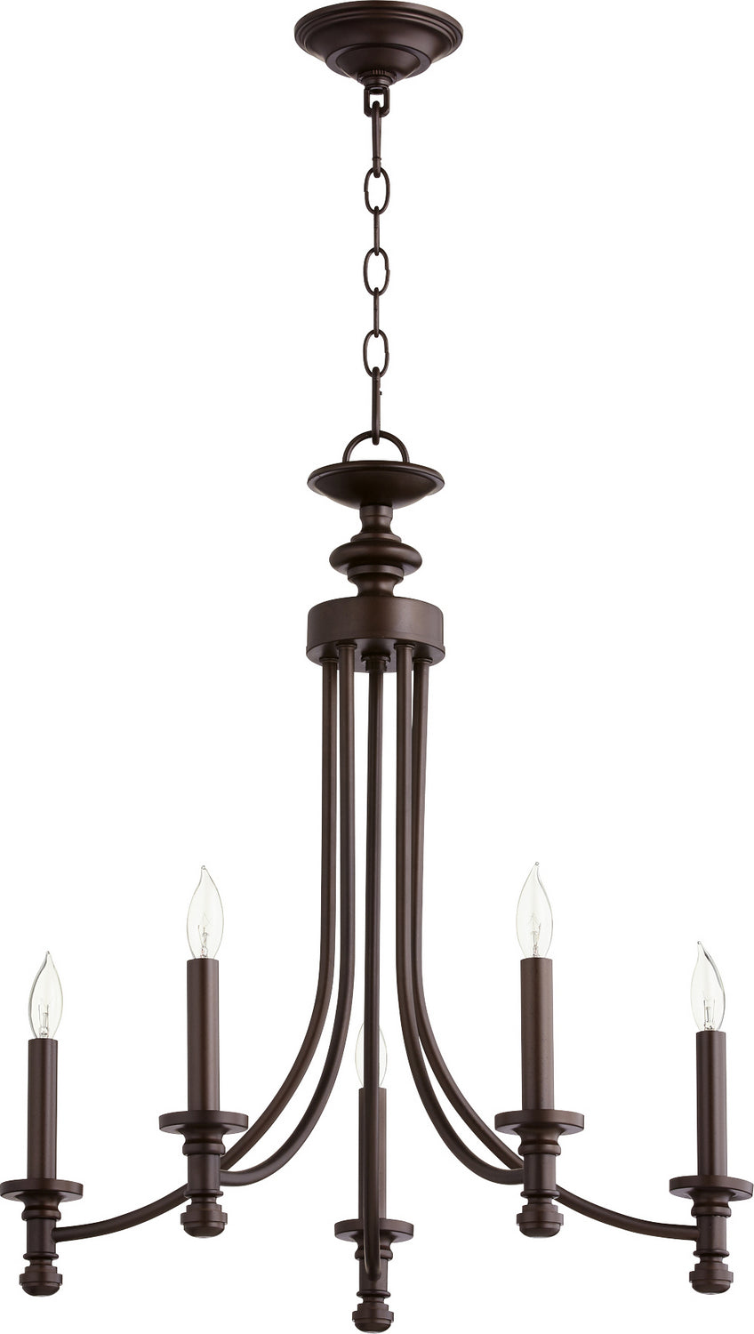 Quorum - 6022-5-86 - Five Light Chandelier - Rossington - Oiled Bronze