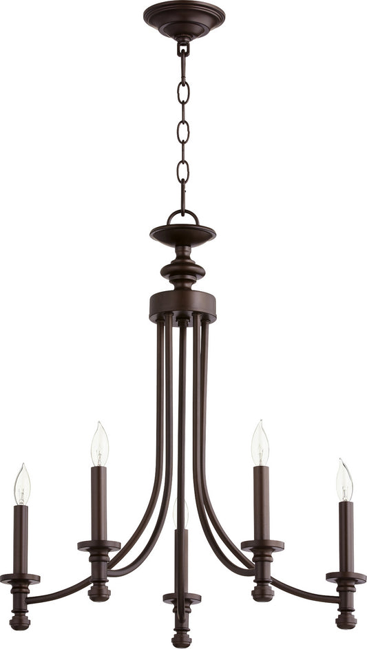 Quorum - 6022-5-86 - Five Light Chandelier - Rossington - Oiled Bronze