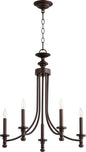 Quorum - 6022-5-86 - Five Light Chandelier - Rossington - Oiled Bronze