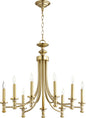 Quorum - 6022-9-80 - Nine Light Chandelier - Rossington - Aged Brass