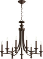 Quorum - 6022-9-86 - Nine Light Chandelier - Rossington - Oiled Bronze