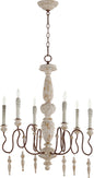 Quorum - 6052-6-156 - Six Light Chandelier - La Maison - Manchester Grey w/ Rust Accents