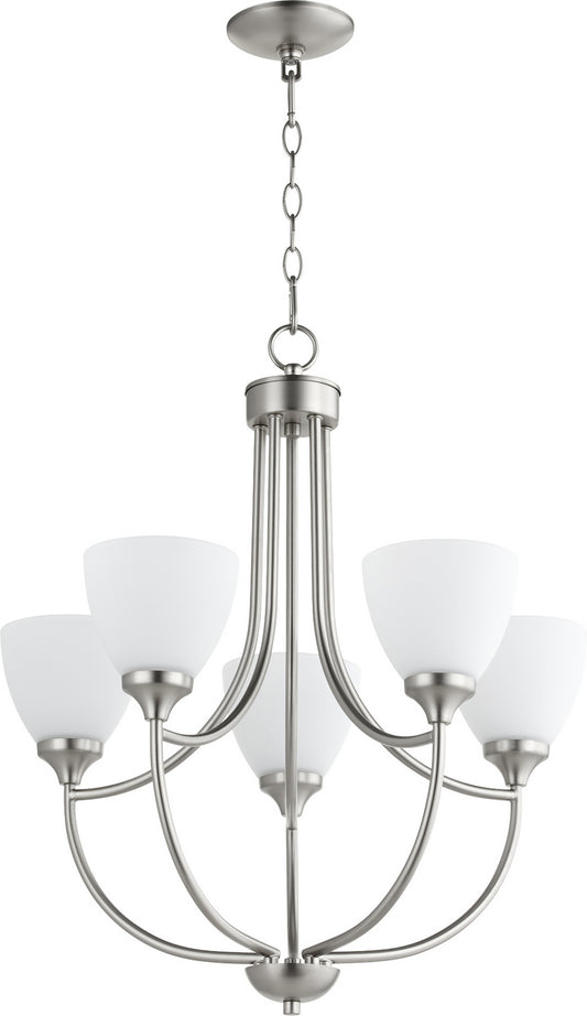 Quorum - 6059-5-65 - Five Light Chandelier - Enclave - Satin Nickel