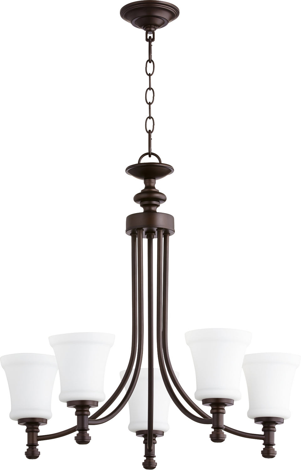 Quorum - 6122-5-86 - Five Light Chandelier - Rossington - Oiled Bronze